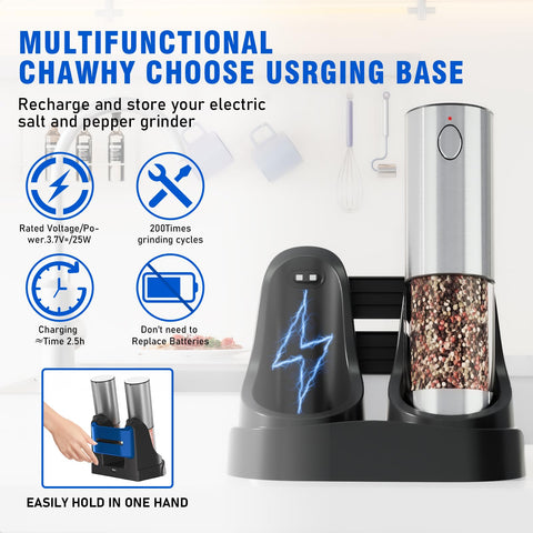 Daslich grinder transparent container showing 95 ml capacity for easy refills.