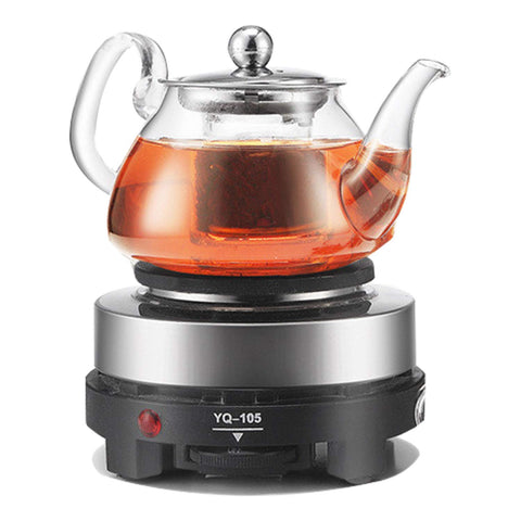 DasMarine compact hot plate with kettle image shows quick beverage warming.