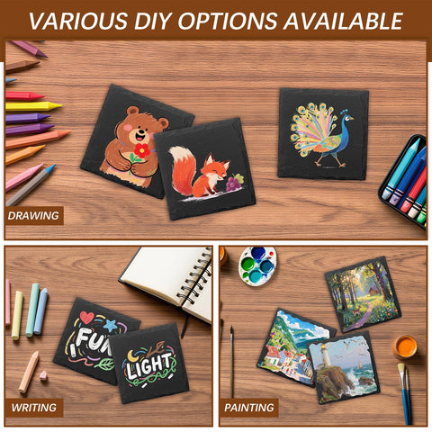 DASSNANE slate coaster DIY engraving option for personalized gifts.