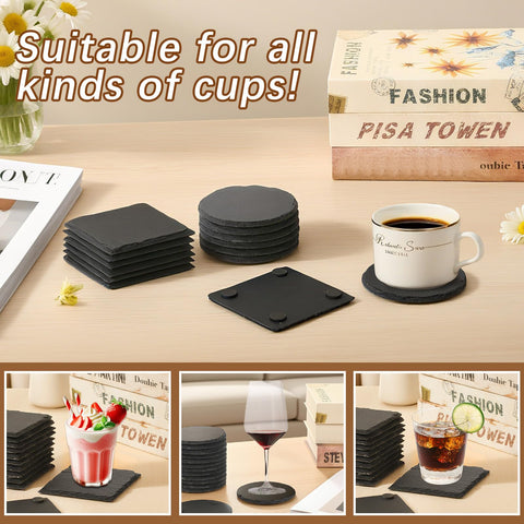 DASSNANE slate coaster anti-slip bottom protecting furniture