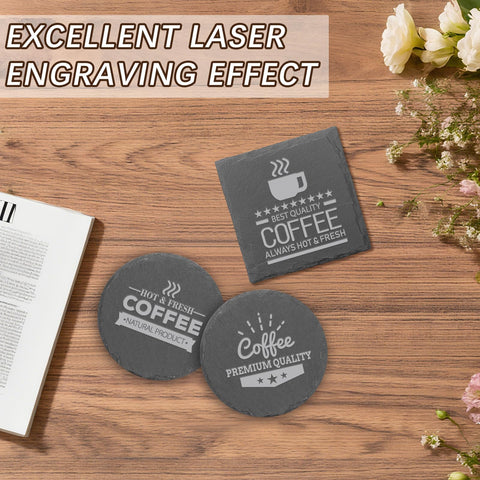 DASSNANE slate coaster gift-ready pack for housewarmings or birthdays.