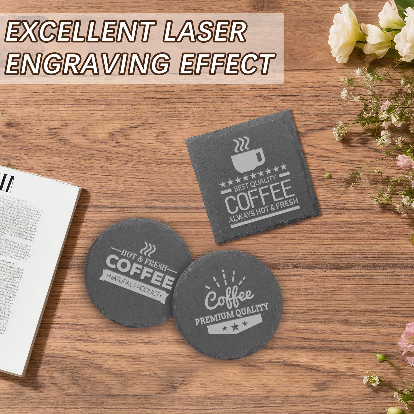 DASSNANE slate coaster wedding gift pack combining practicality and elegance