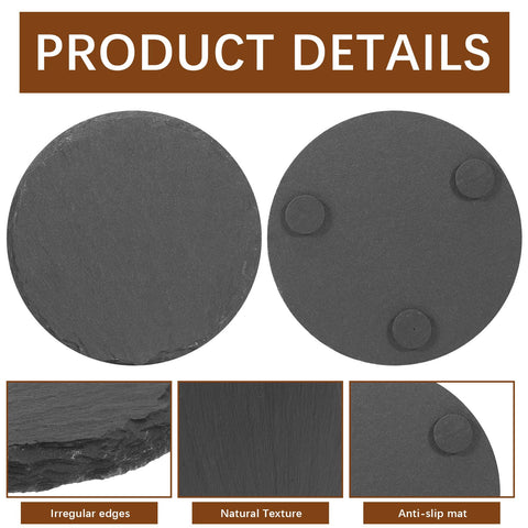 DASSNANE engraving-ready slate coasters demonstrate customization options for names or artwork.