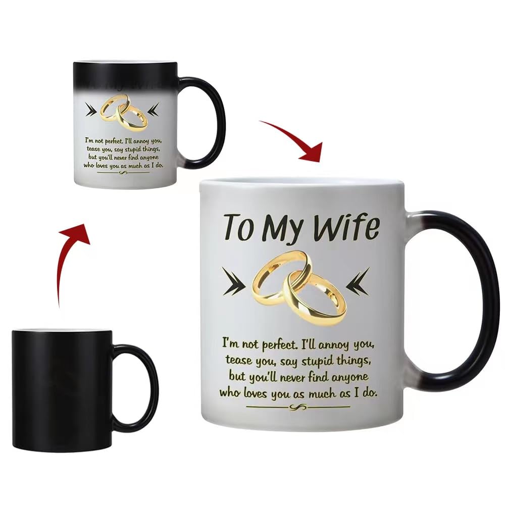 DasyFly wife coffee mug with color-change finish for a playful morning reveal.