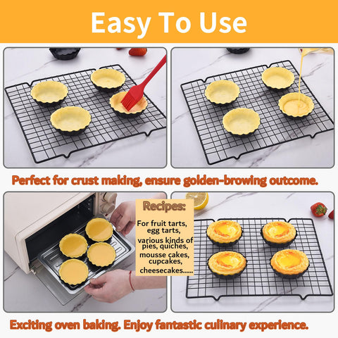 DATANYA 3-inch tart pans ideal for egg tarts and mini desserts