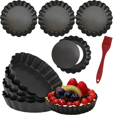 DATANYA 4-inch mini tart pan with removable bottom for easy unmolding.