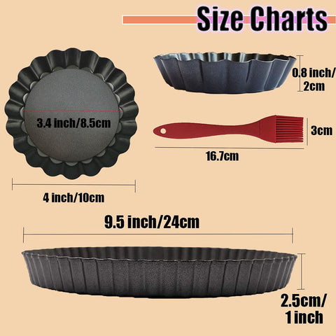 DATANYA 4-inch mini tart pans ideal for individual quiches and desserts.