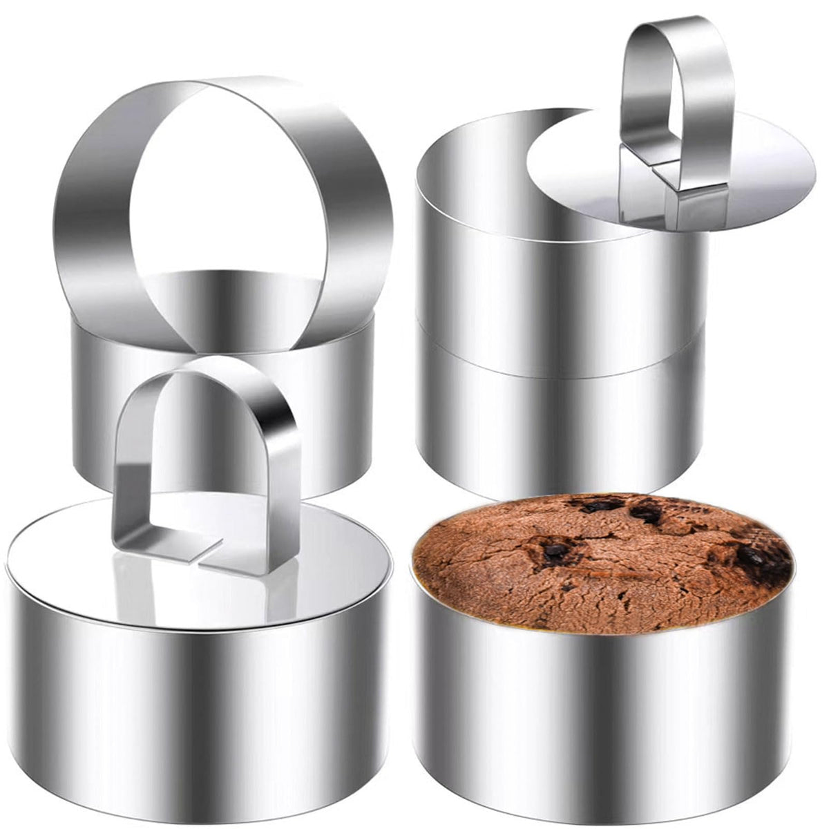 DATANYA cake ring mold 4inch creates precise pastry rounds