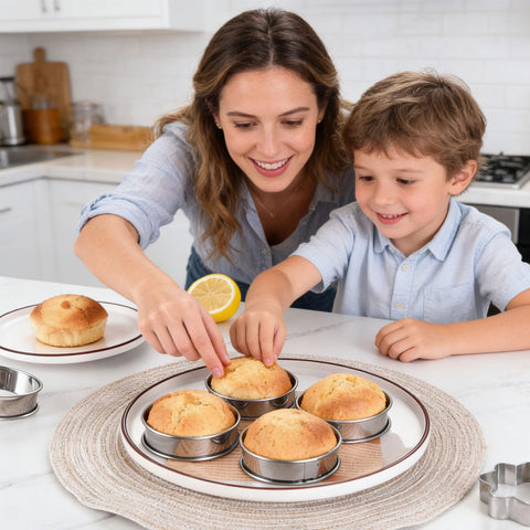 DATANYA dishwasher-safe rings simplify cleanup after baking sessions.
