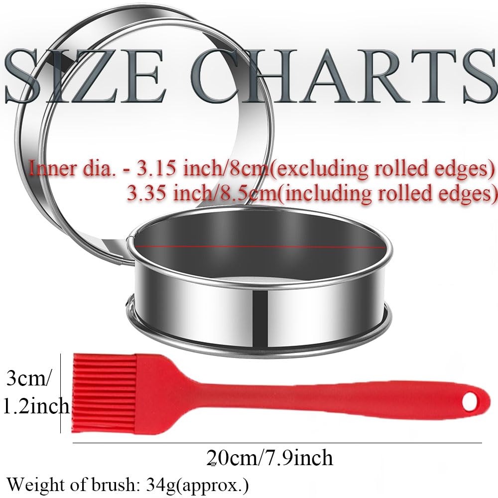 DATANYA double rolled crumpet ring edges protect cookware and enhance grip