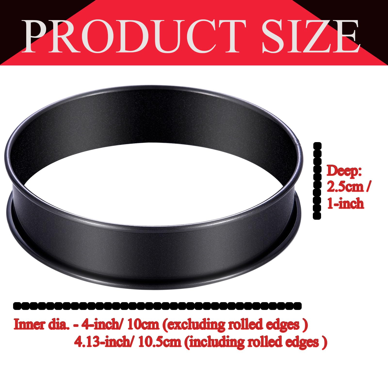 Datanya nonstick crumpet rings for easy release of delicate pastries.