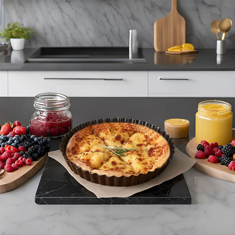 Datanya 10-inch pan supports generous fillings and easy cooling after baking.