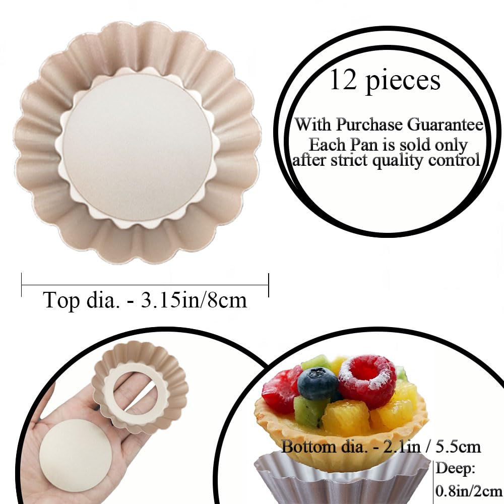 Datanya quiche pan 3-inch removable bottom delivers easy release for flawless tartlets.