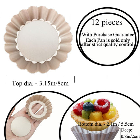 Datanya quiche pan 3-inch removable bottom delivers easy release for flawless tartlets.
