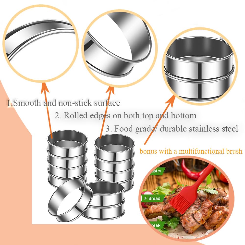 DATANYA stainless steel muffin molds offer durable, reusable baking tools.