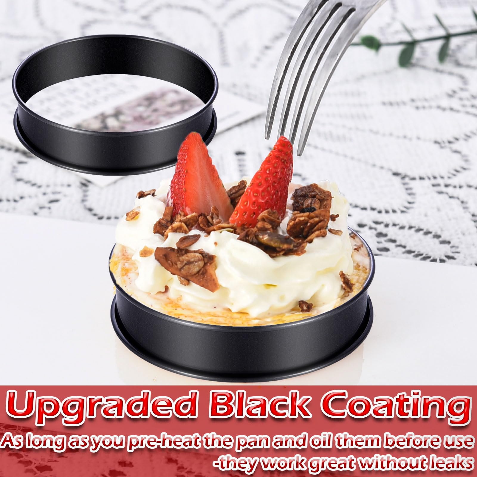 Datanya stainless steel muffin ring ensures durable, even-rise results.