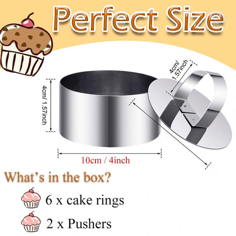 DATANYA stainless steel ring mold with pushers for easy release