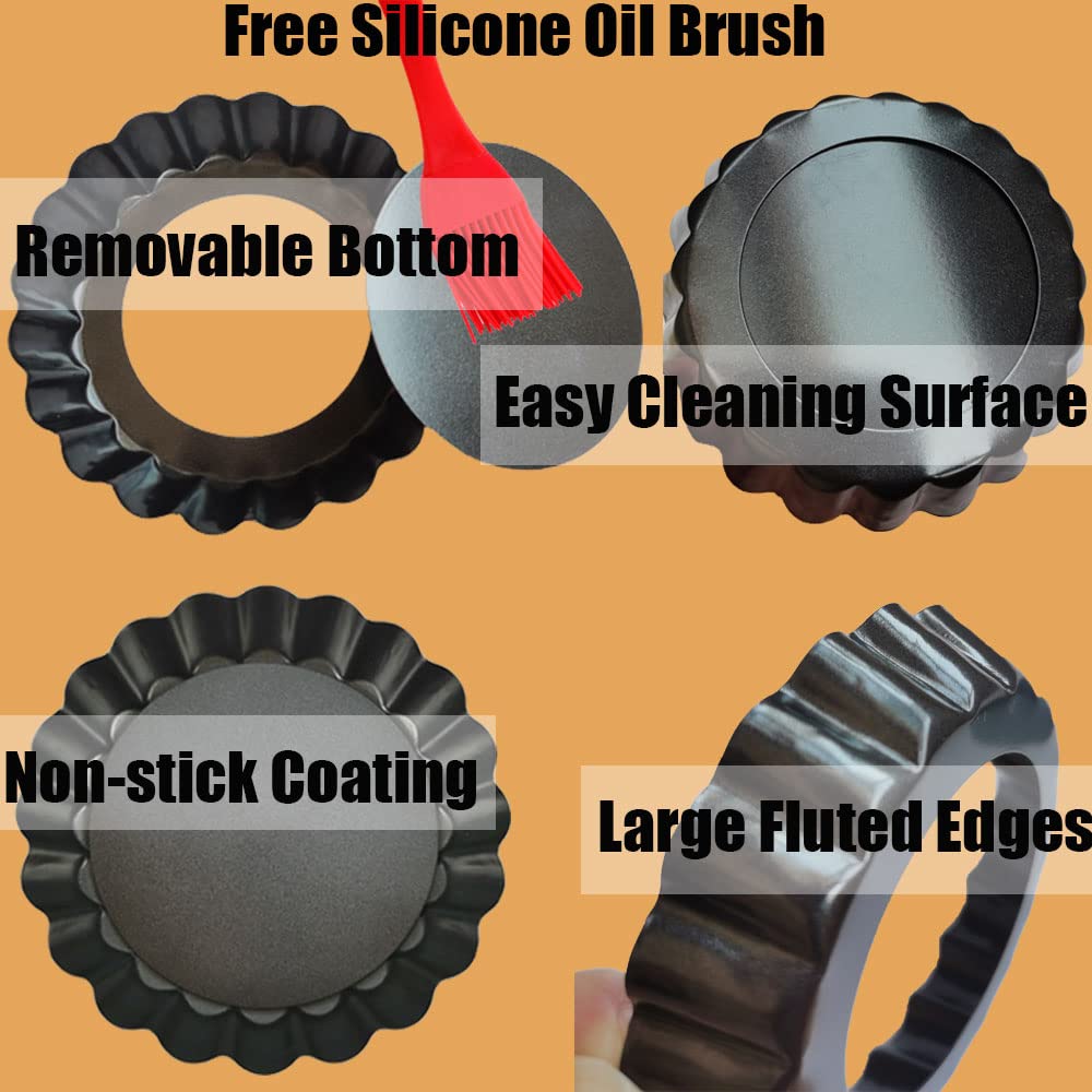 DATANYA carbon steel tart pans deliver sturdy performance and even baking.