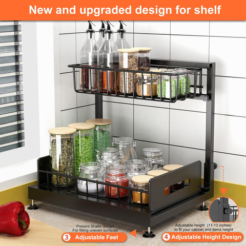 Dataroad Selead sliding shelf for kitchen and bath storage and visibility.