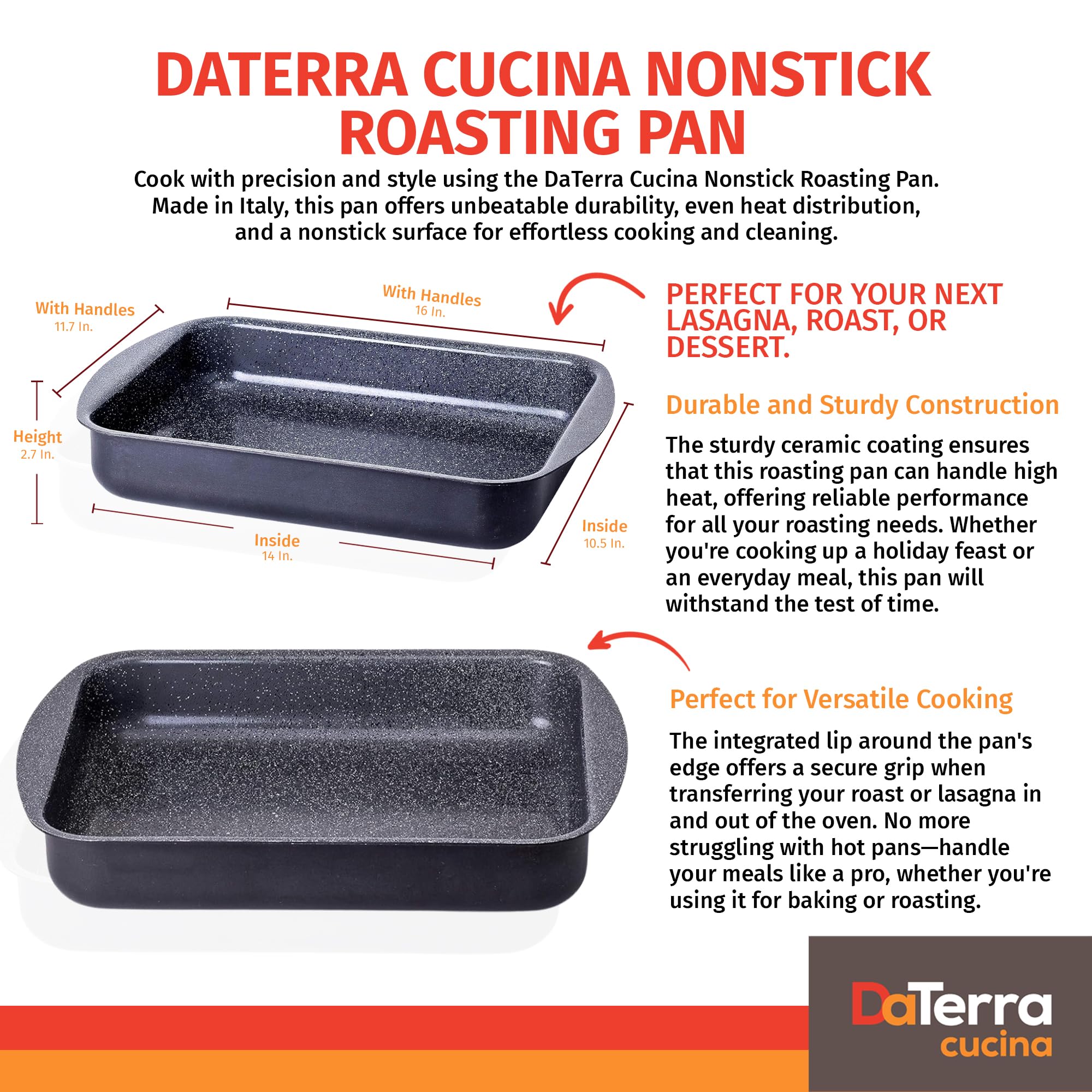 DaTerra Cucina ceramic coating close-up highlights smooth interior for easy cleaning