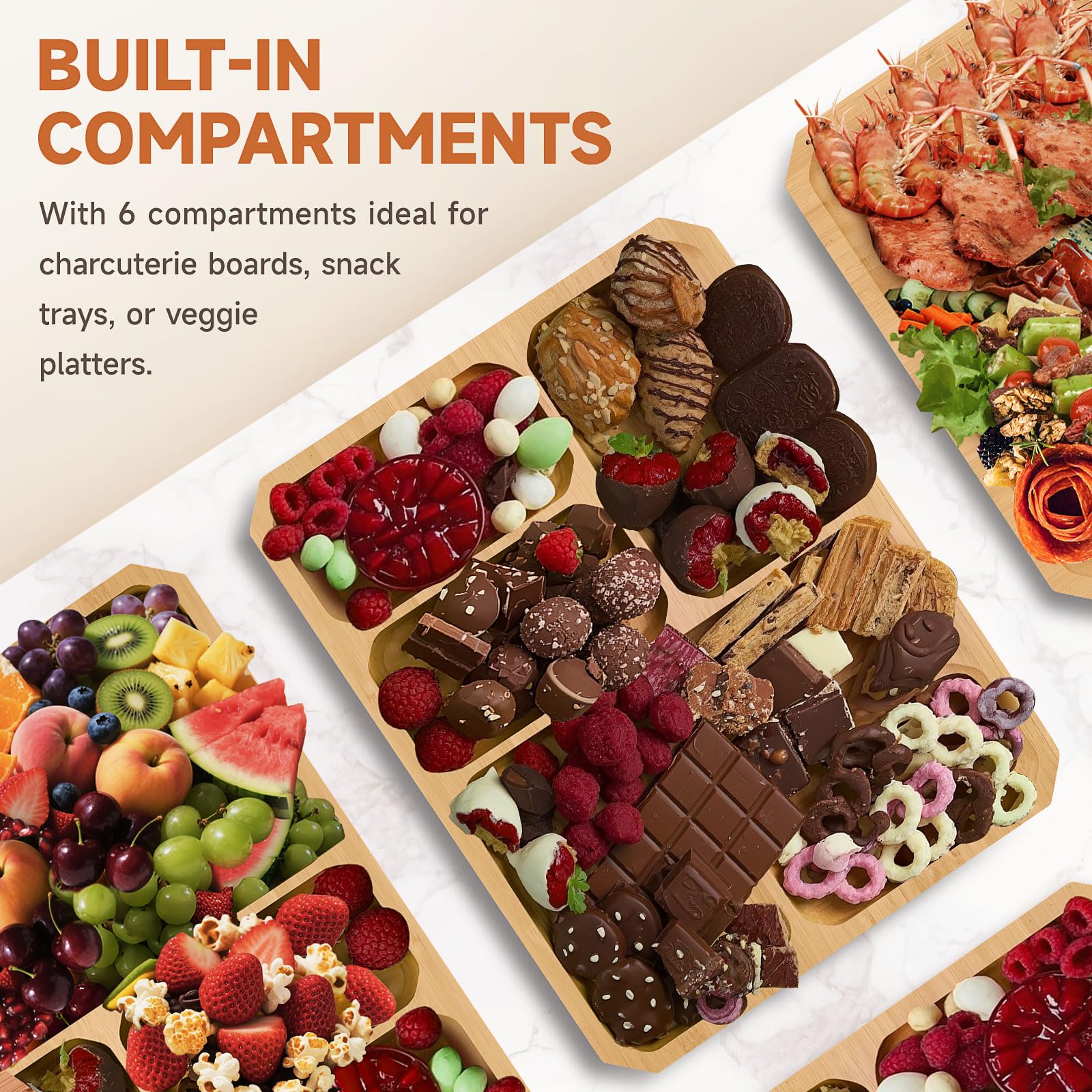 Datichee travel snack box in bamboo highlights portable design for picnics.