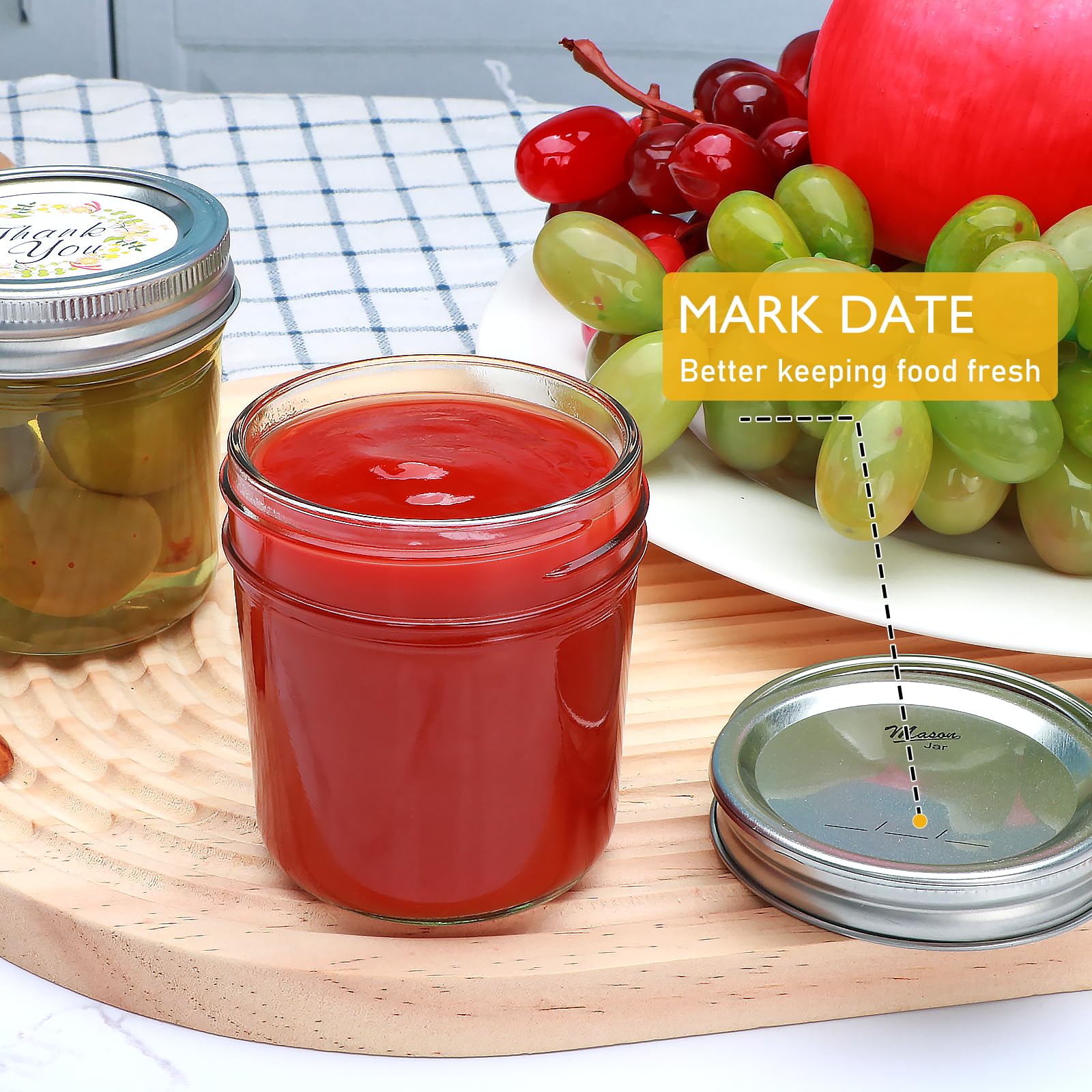 Datttcc 30-pack storage jars, gift-ready pantry set.