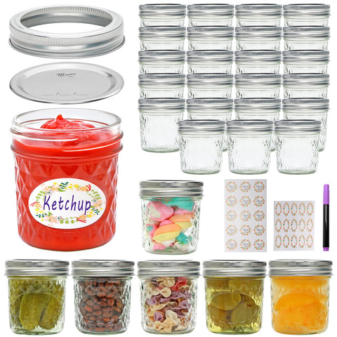 Datttcc 6oz mason jar pour shows smooth pouring for sauces and spices.