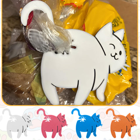 DAUCHVNY cat butt bread clip pink seals snacks and prevents moisture.