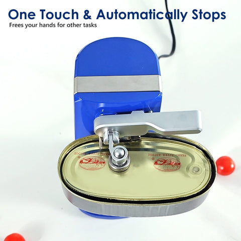 One-touch lid opening on Davivy electric can opener