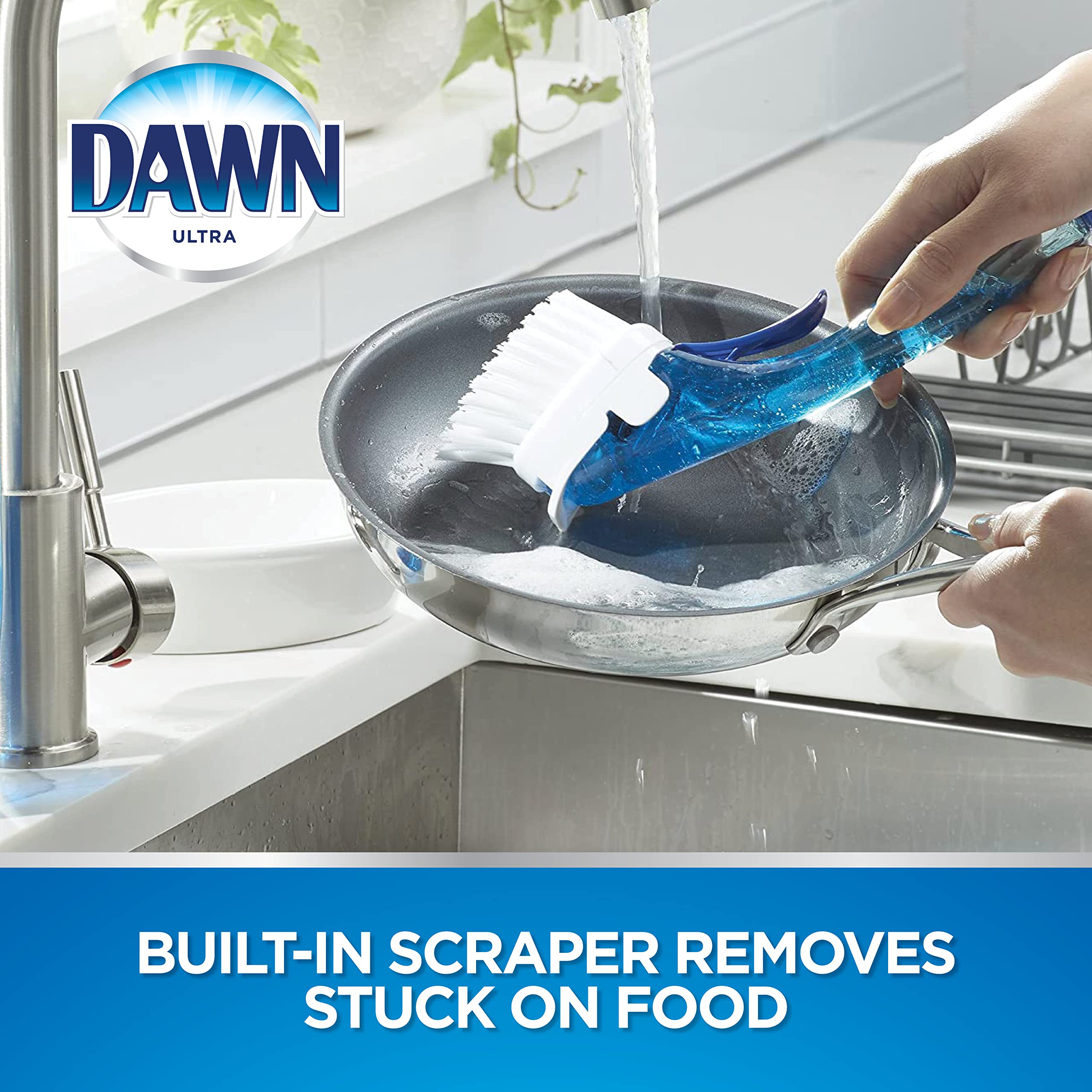 Dawn No-Drip Fillable Dish Brush no-drip trigger reduces soap waste.