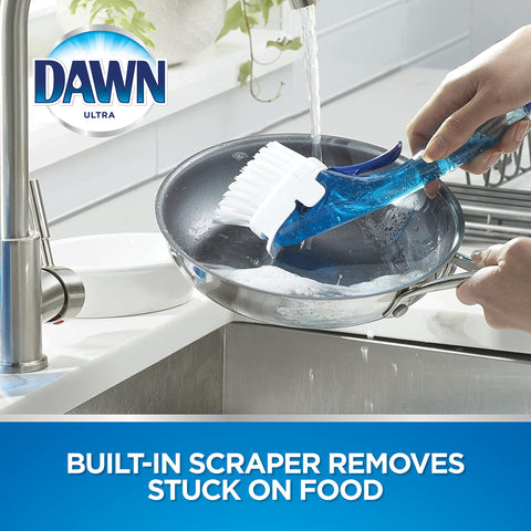 Dawn No-Drip Fillable Dish Brush no-drip trigger reduces soap waste.