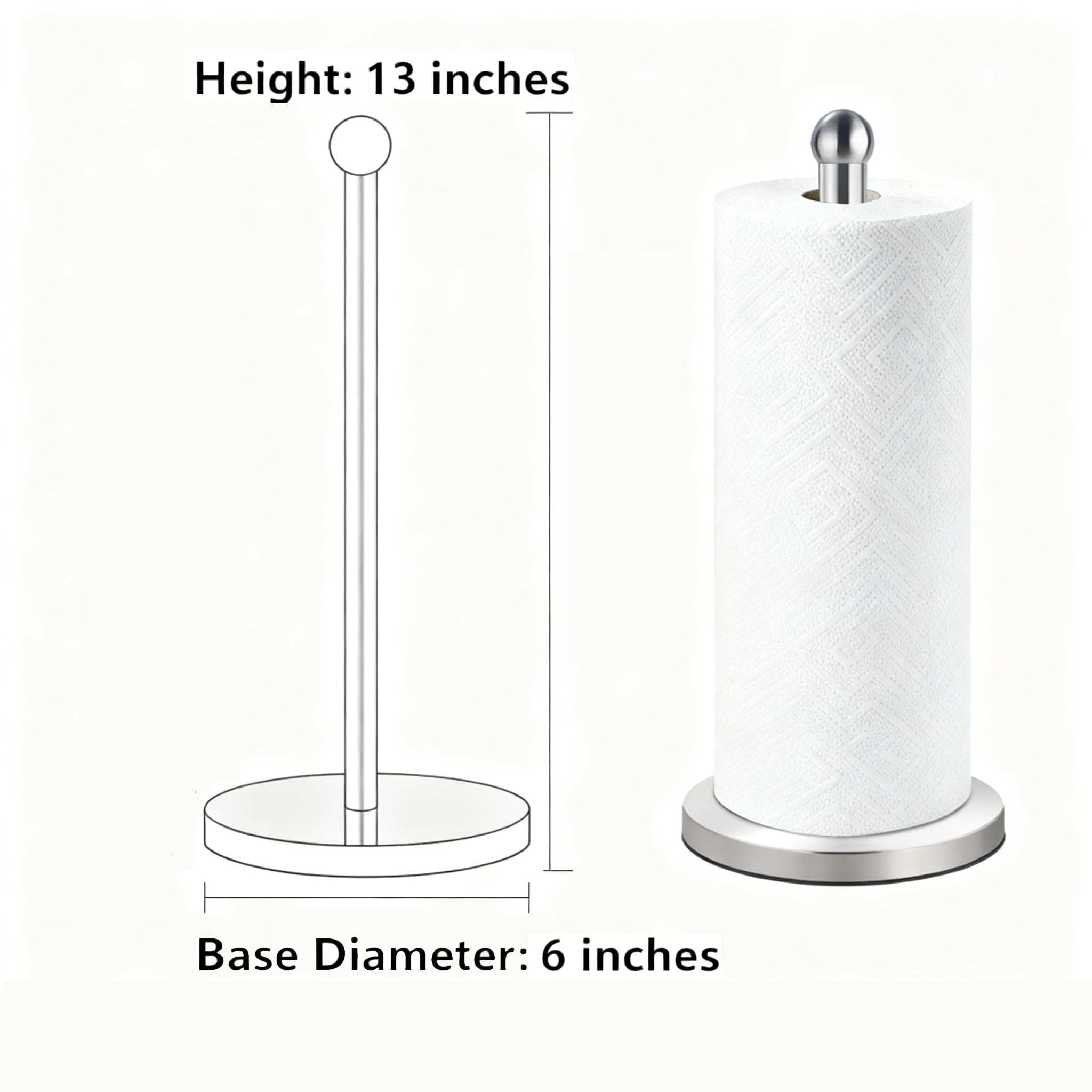 DAWNER countertop towel dispenser on brushed nickel finish ready on the counter