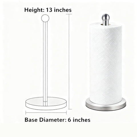 DAWNER countertop towel dispenser on brushed nickel finish ready on the counter