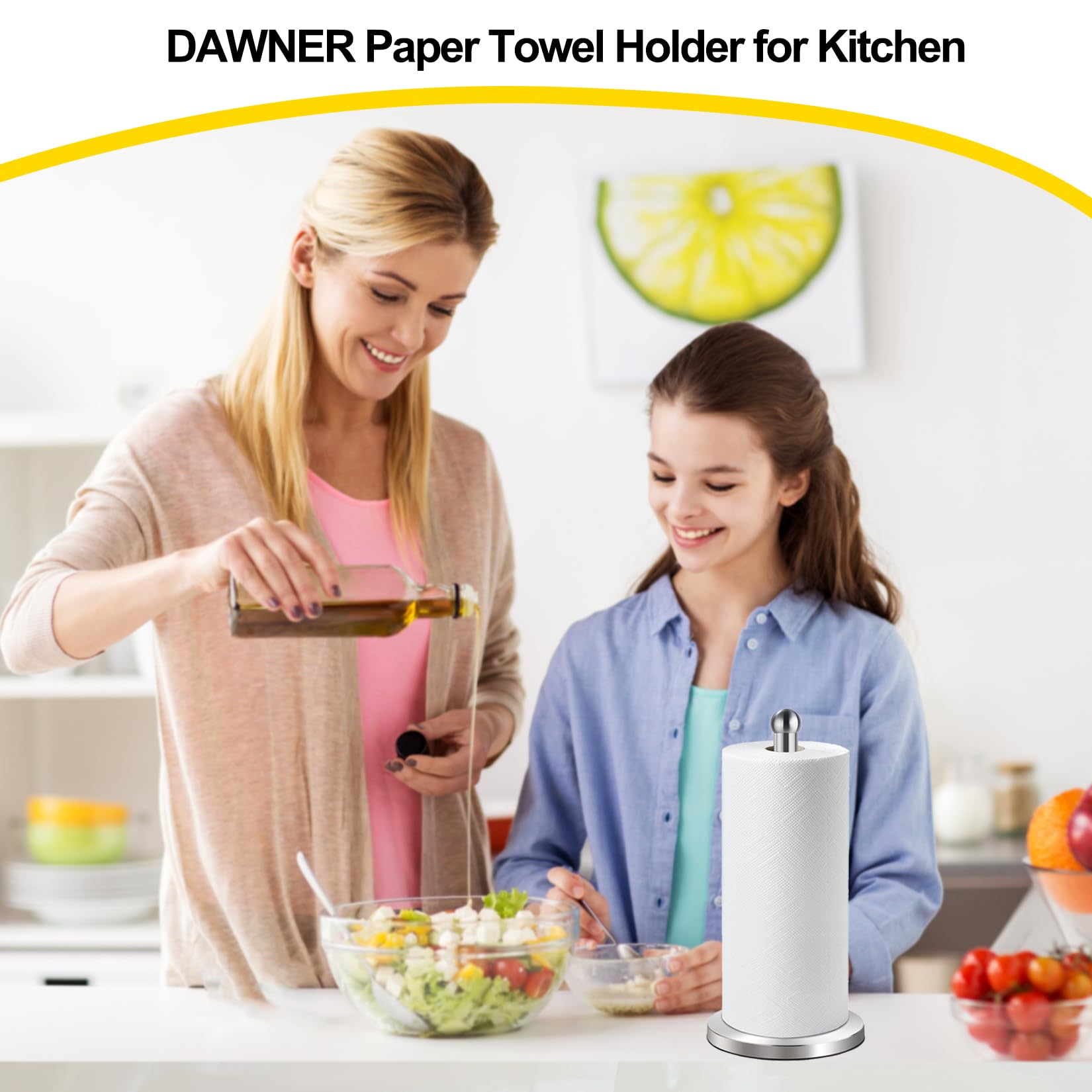 DAWNER free-standing kitchen holder placed on a counter without drilling