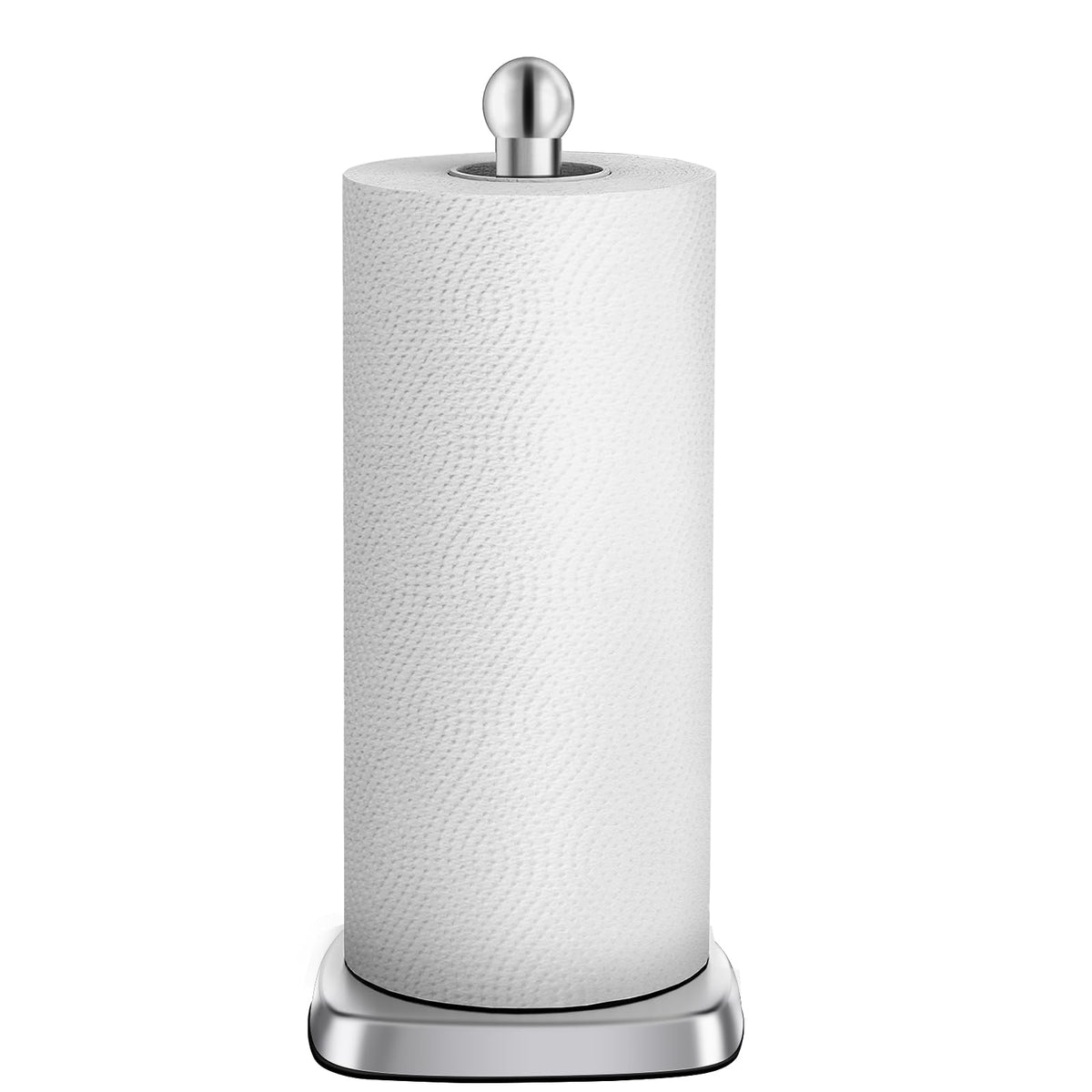 Dawner SecureGrip stainless steel paper towel holder for durable kitchen use.