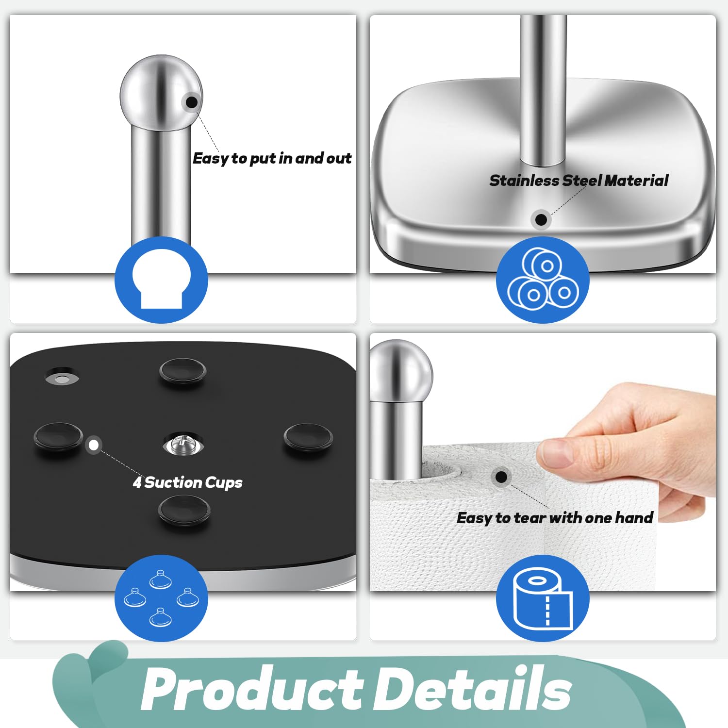 Dawner SecureGrip tall roll storage accommodates 12-inch towels.