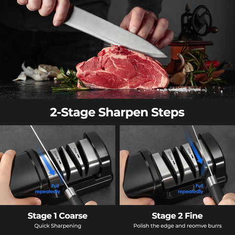 Dawnstar knife sharpener anti-slip base reduces movement during sharpening