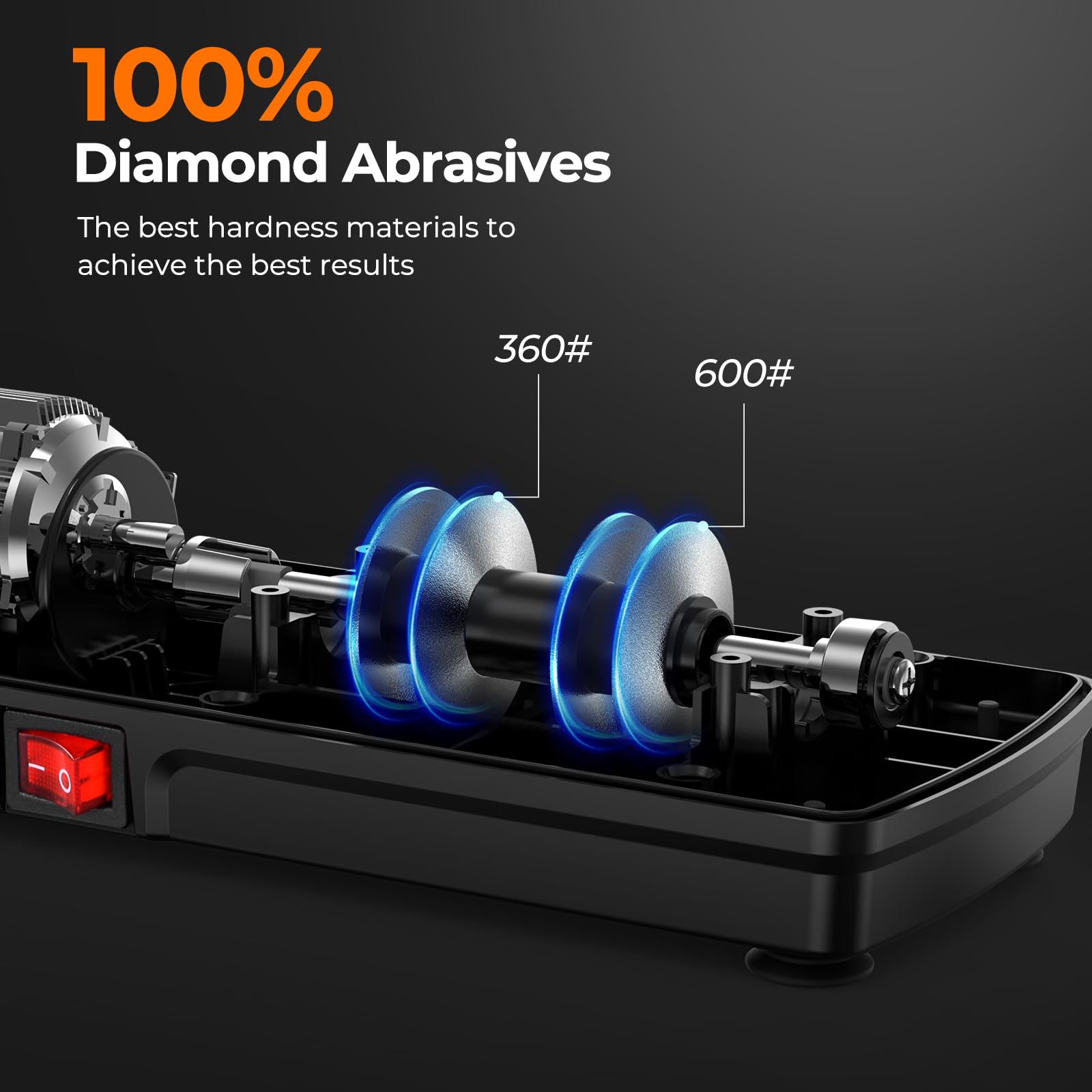 Dawnstar knife sharpener auto angle guide maintains consistent sharpening angles