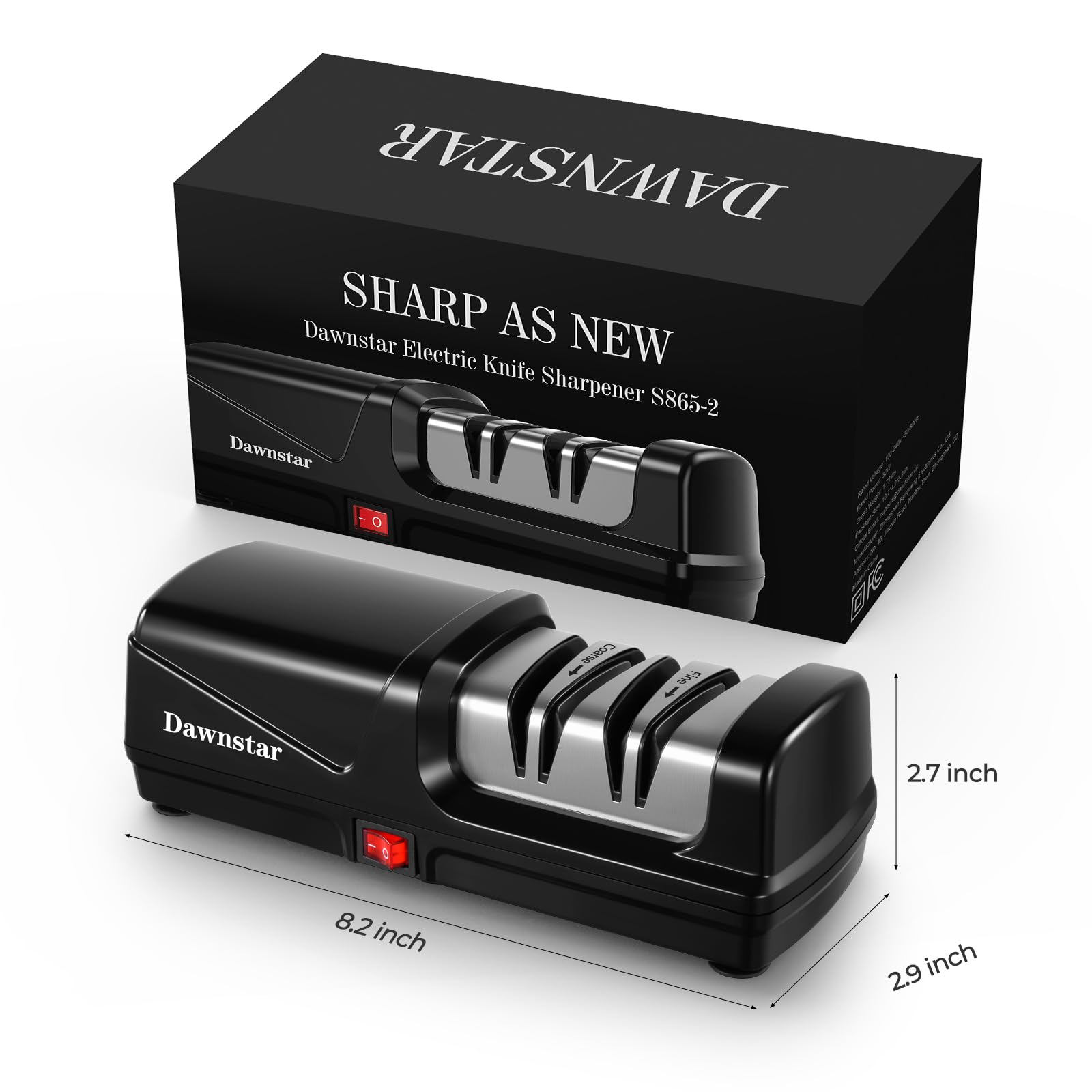 Dawnstar knife sharpener dust box keeps workspace clean