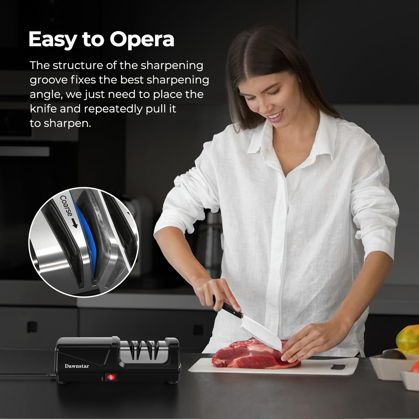 Dawnstar knife sharpener global voltage design works worldwide