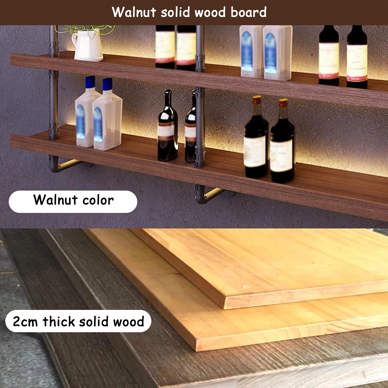 Dawselod 3-tier wine and glass rack keeps essentials within reach