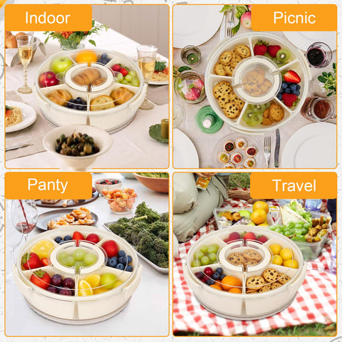 Dayacoco display fruit veggie cheese tray designed for chic grazing.