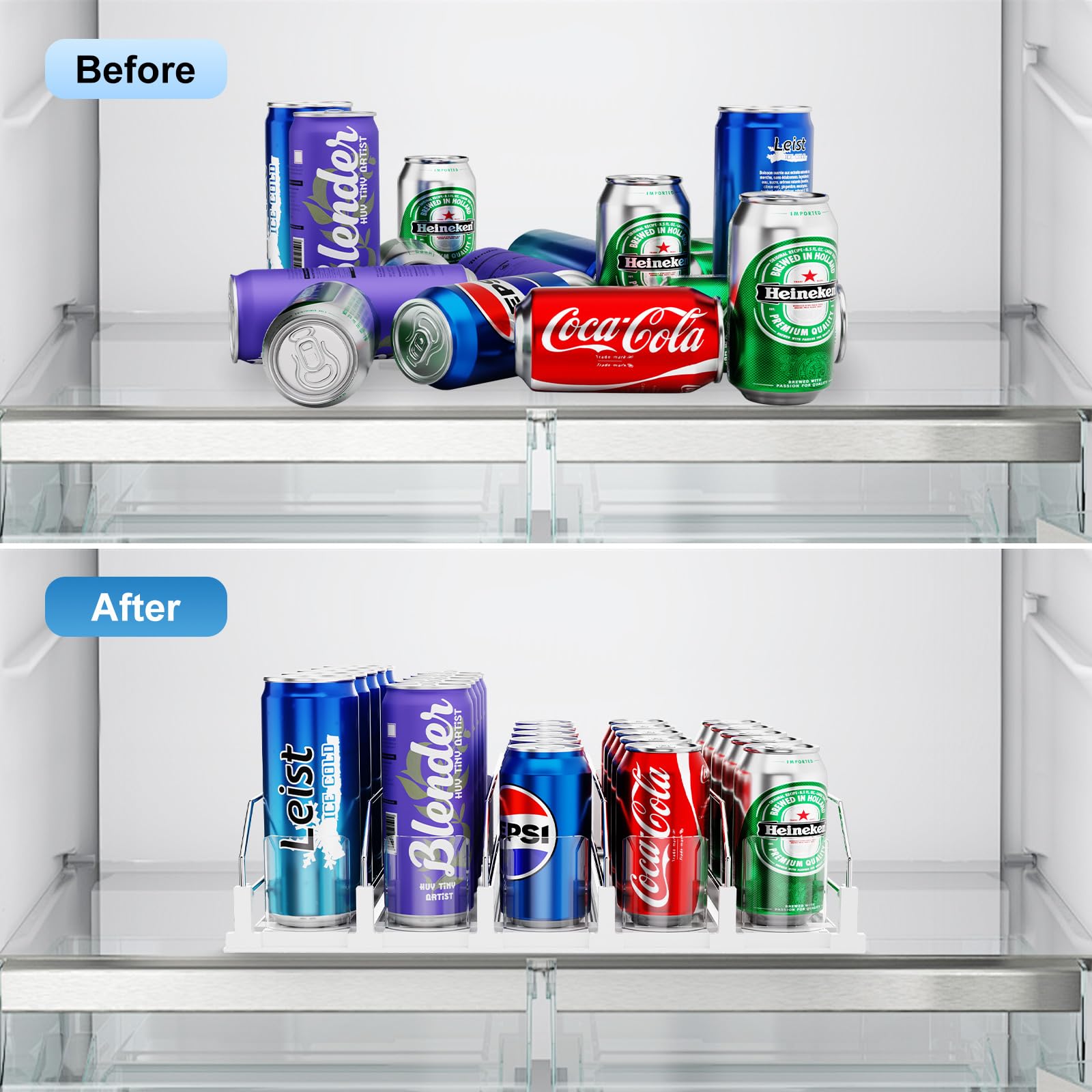 Dayacoco fridge pantry use versatile organizer for snacks and drinks.
