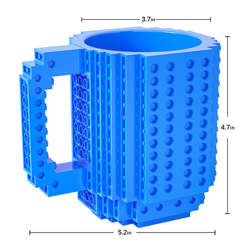DAYMOO Build-on Brick Mug car model on mug, great for car enthusiasts.