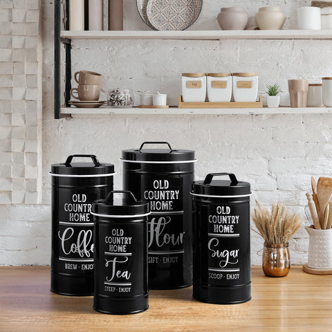 DAYYET flour canister demonstrates nesting storage for space-saving shelves.