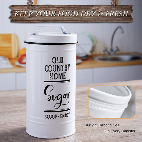 DAYYET flour canister in vintage style for easy measuring and storage.