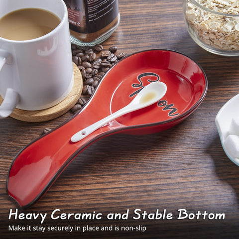 DAYYET ceramic spoon rest is easy to clean and dishwasher safe