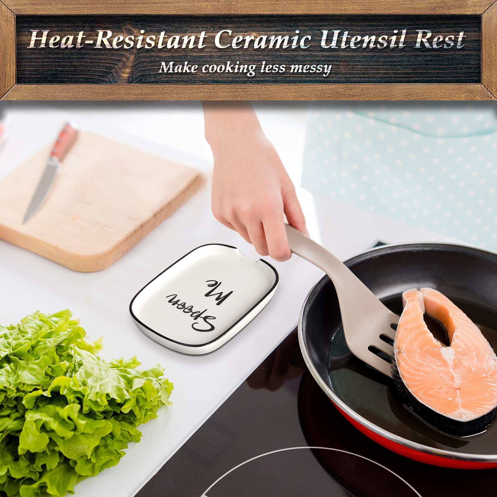 DAYYET heat-resistant ceramic endures hot utensils without scratching surfaces