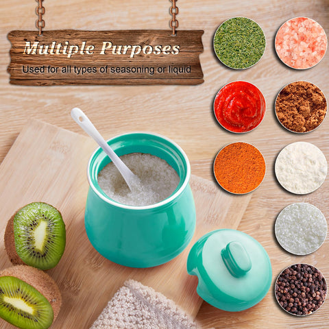 DAYYET 12 oz teal sugar bowl serves multiple kitchen roles.