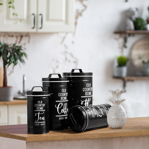 Set of four DAYYET canisters helps organize pantry space.